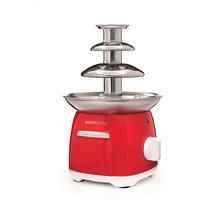 SCHOKOLADENBRUNNEN Retro  - Rot/Weiß, Basics, Kunststoff/Metall (15/15/23cm) - GOURMETMAXX