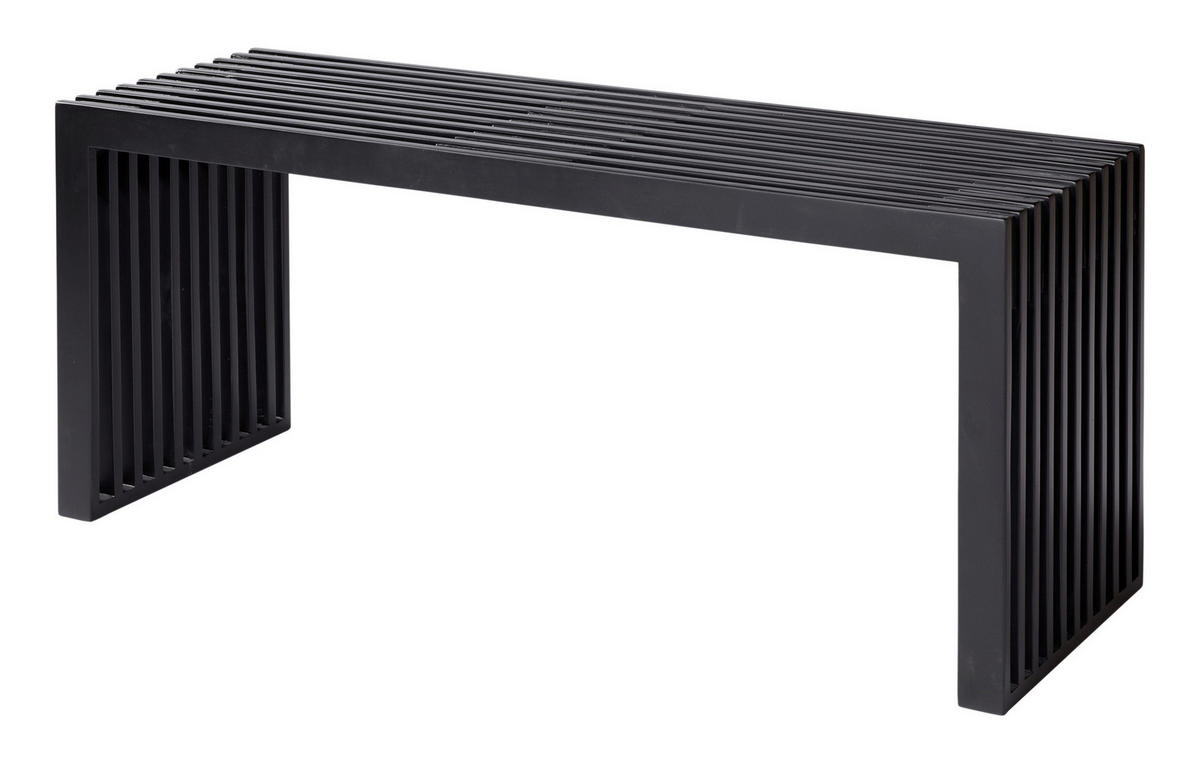 SITZBANK 104/43/35 cm Schwarz Mahagoni vollmassiv  - Schwarz, KONVENTIONELL, Holz (104/43/35cm) - MID.YOU