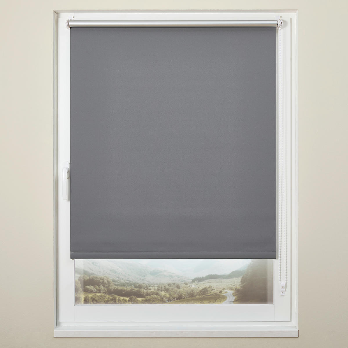 VERDUNKELUNGSROLLO  black-out (lichtundurchlässig)   100/150 cm  - Grau, Basics, Textil (100/150cm) - Boxxx