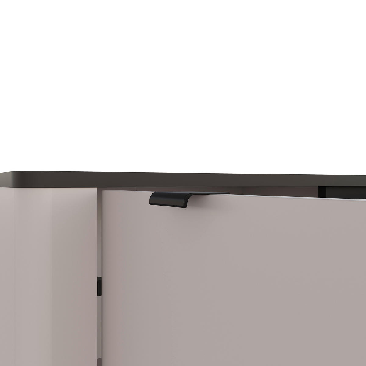 SIDEBOARD  in 136,8/82/35,2 cm  - Kaschmir/Schwarz, MODERN, Holzwerkstoff/Kunststoff (136,8/82/35,2cm) - Carryhome