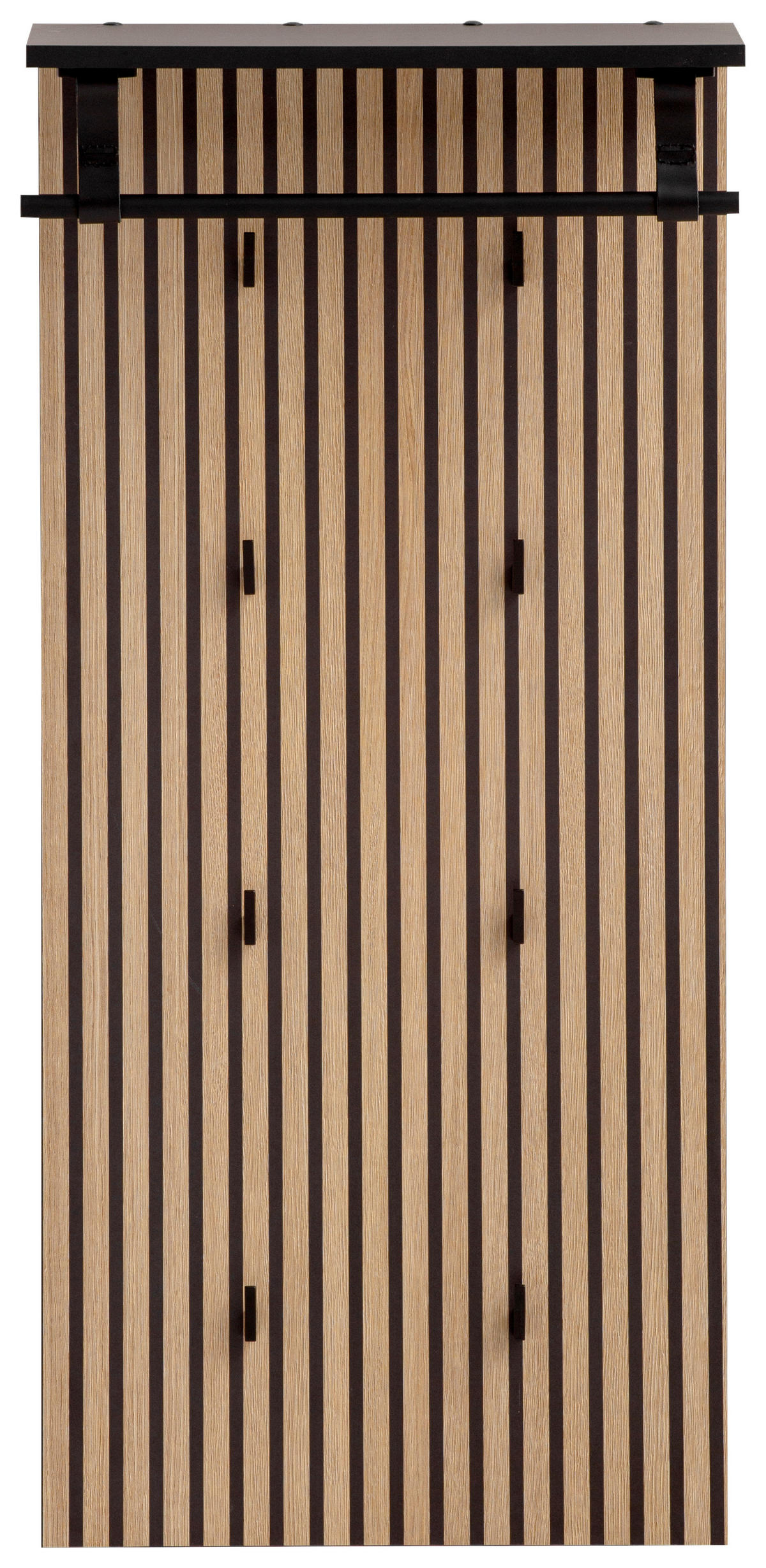 GARDEROBENPANEEL  in 50/110,6/20,9 cm  - Eichefarben/Schwarz, Design, Holzwerkstoff (50/110,6/20,9cm) - MID.YOU
