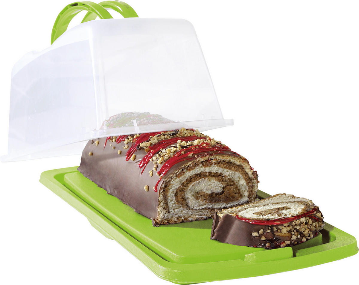 POSUDA ZA TORTE I KOLAČE    - zelena/prozirno, Lifestyle, plastika (40/15/20cm) - Homeware Profession.