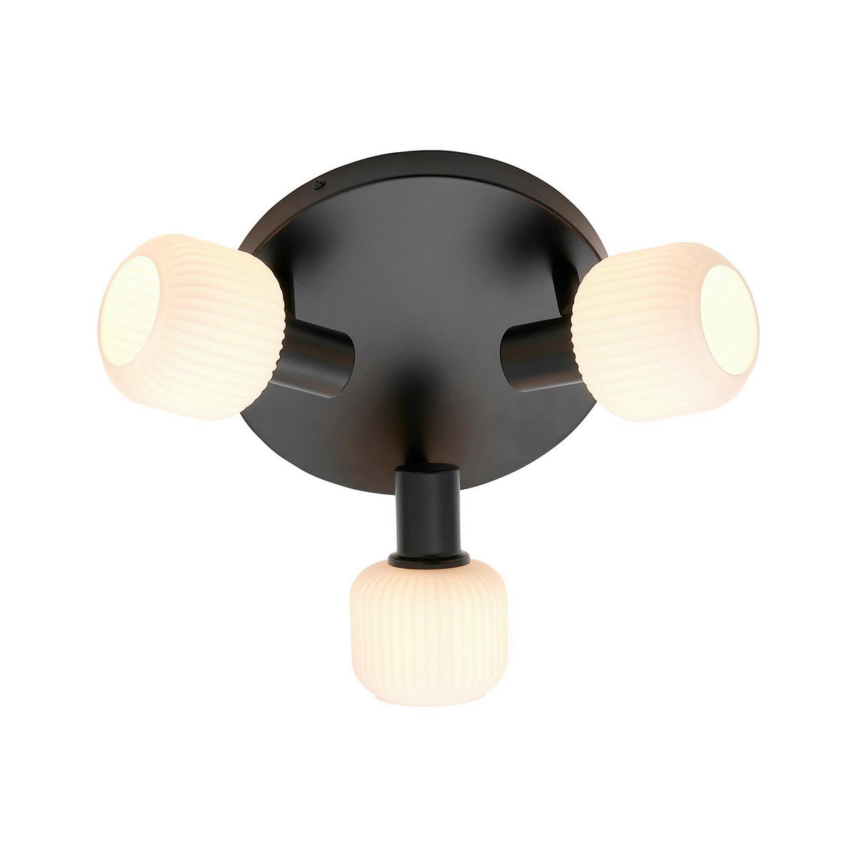 DECKENLEUCHTE Milford 19/25/25 cm  - Schwarz, Design, Glas (19/25/25cm) - Nordlux