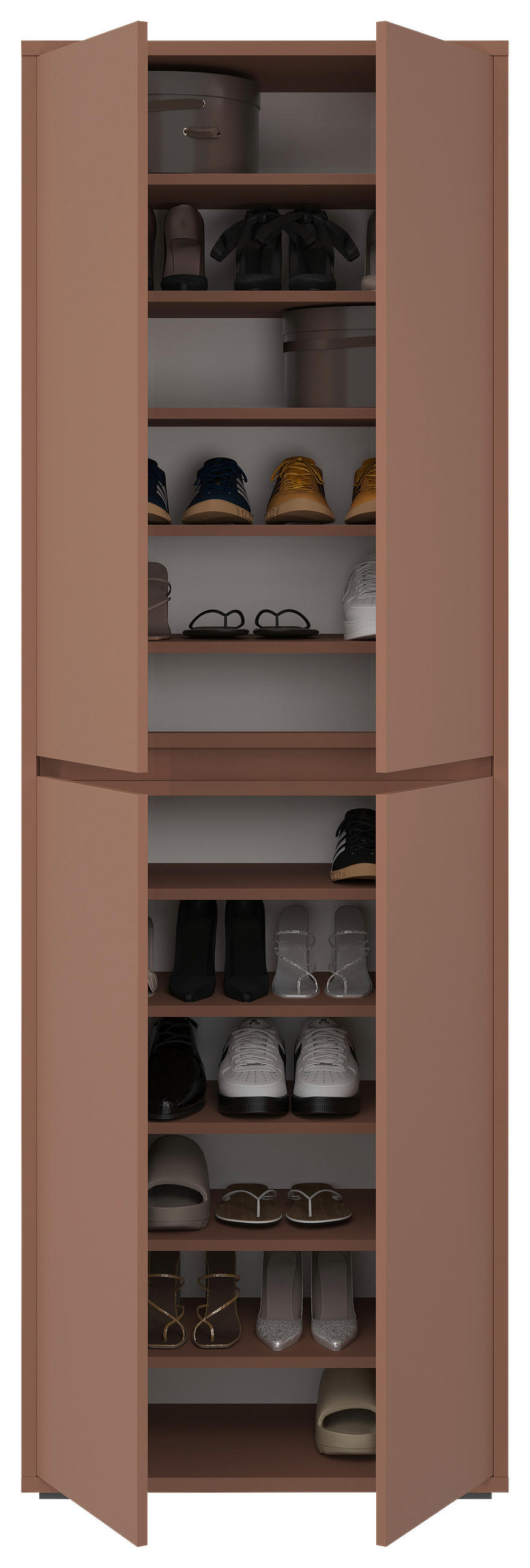 OMARA ZA ČEVLJE terakota - terakota, Design, umetna masa/leseni material (70/210/34cm) - Xora