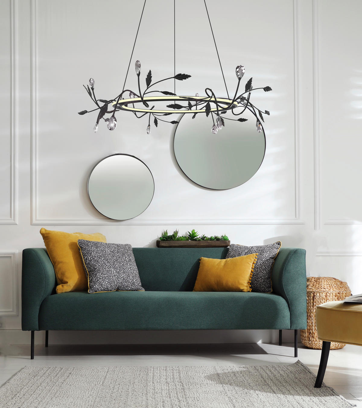 LED-PENDELLAMPA Giaros 65/65/120 cm  - svart, Klassisk, metall (65/65/120cm)