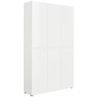 SCHUHSCHRANK Weiß  - Schwarz/Weiß, Design, Holzwerkstoff/Kunststoff (120/200/34cm) - home24