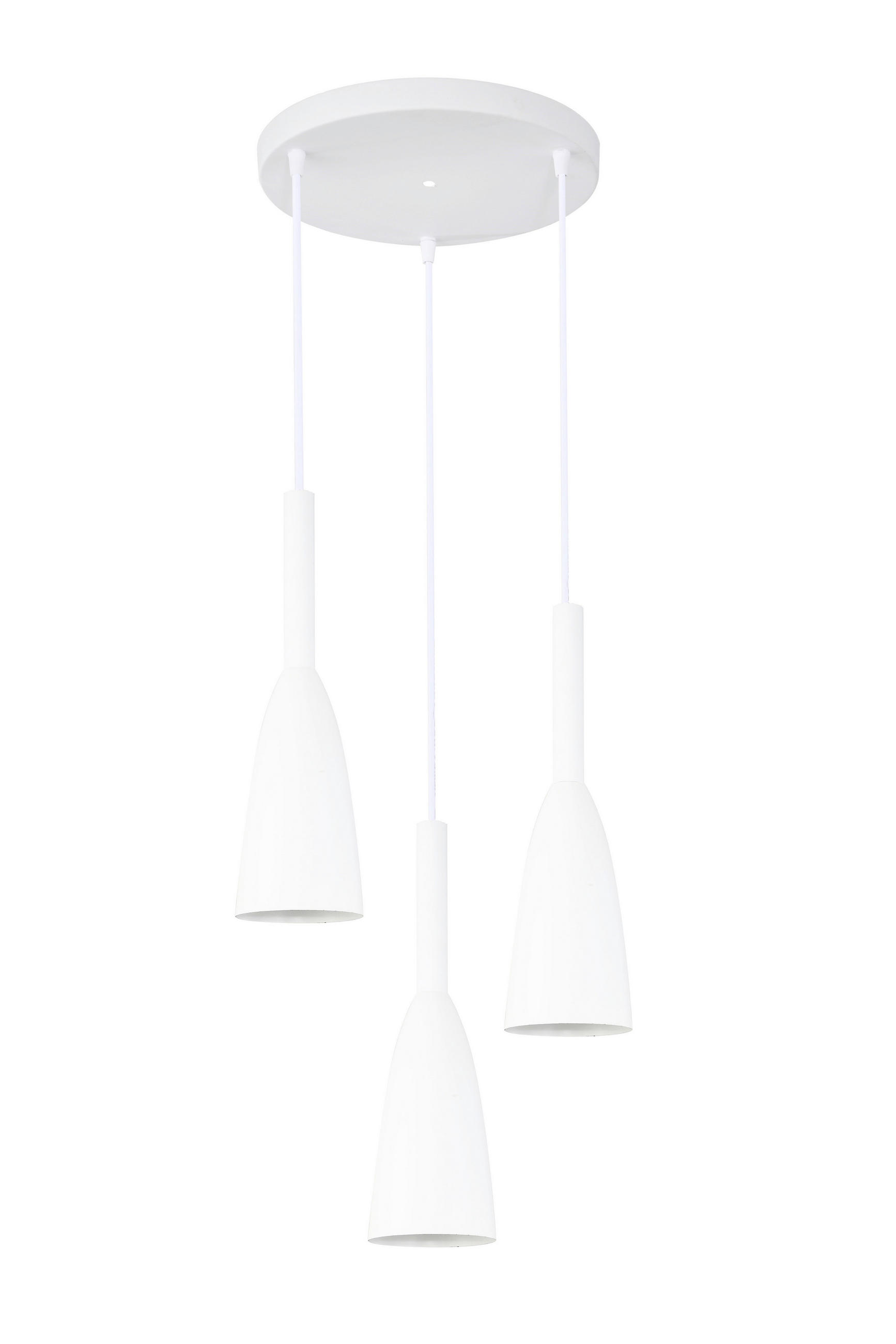 ZÁVESNÉ SVIETIDLO, 30/100 cm  - biela, Basics, kov (30/100cm)