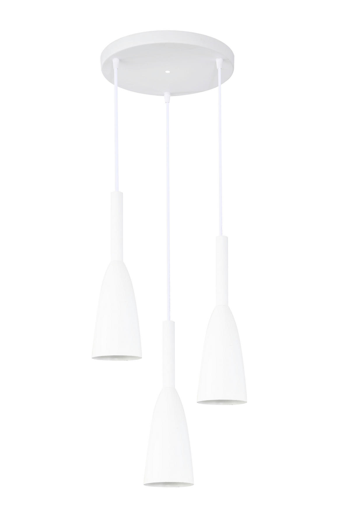 ZÁVESNÉ SVIETIDLO, 30/100 cm  - biela, Basics, kov (30/100cm)