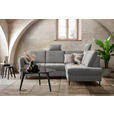 ECKSOFA in Chenille Graphitfarben  - Schwarz/Graphitfarben, MODERN, Holz/Textil (241/184cm) - Carryhome