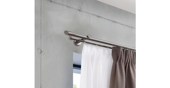 RUNDSTANGENGARNITUR 120 cm  - Edelstahlfarben, Basics, Metall (120cm) - Homeware