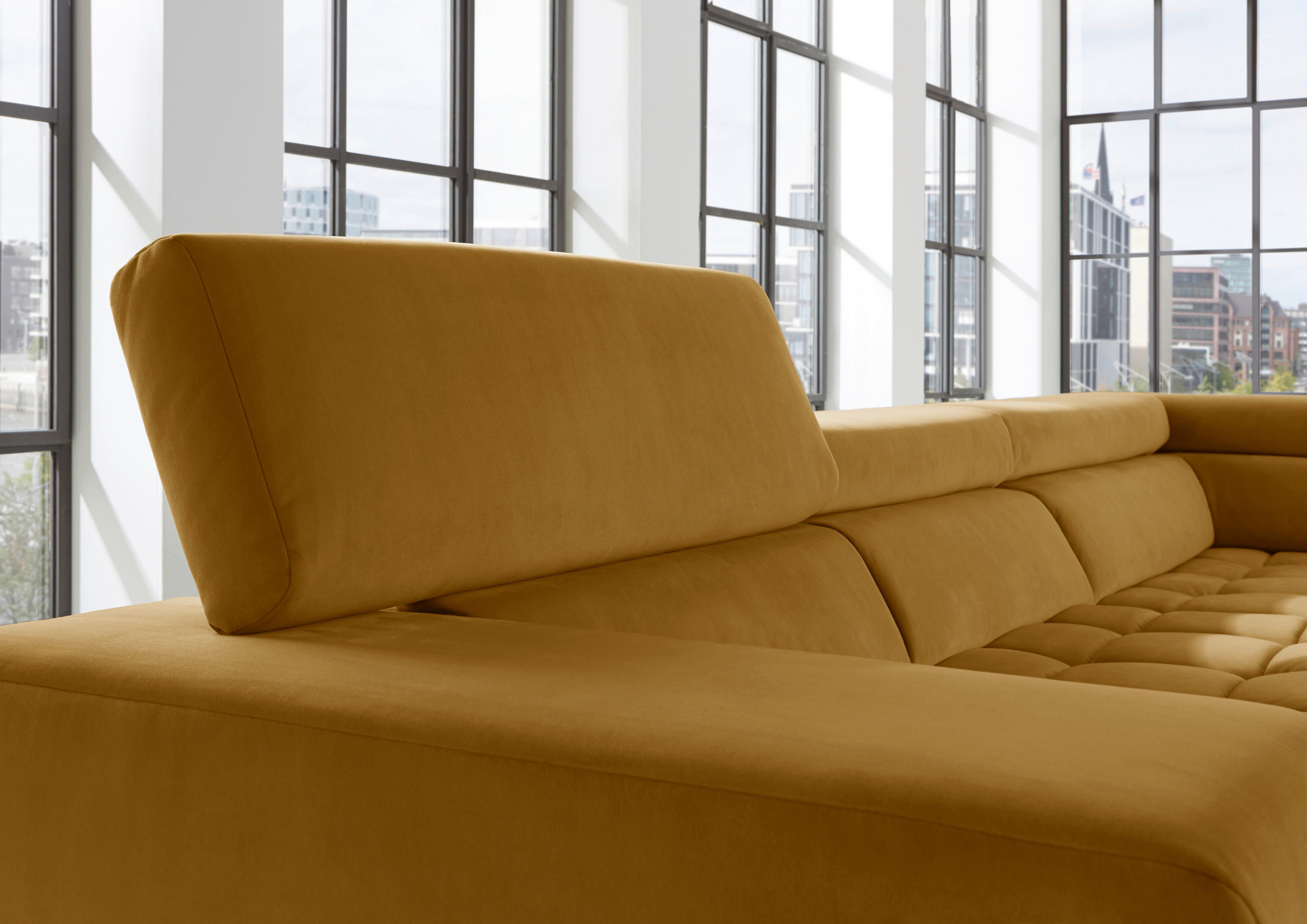ROHOVÁ SEDAČKA, textil, přírodní barvy, béžová - barvy chromu/přírodní barvy, Design, kov/textil (326/222cm) - Beldomo Speed
