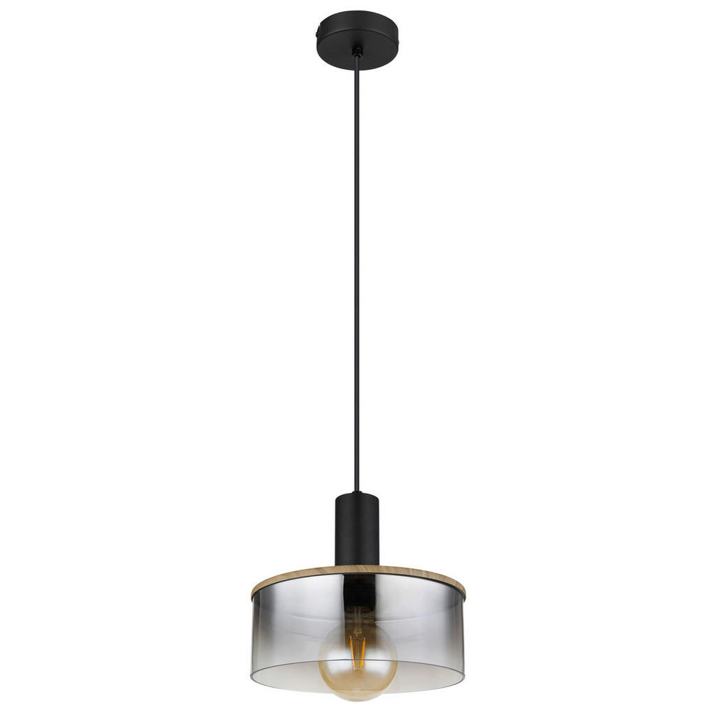 Hängeleuchte 15551h2 H: 120 Cm 1-Flammig, Rauchglas