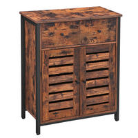 KOMODA, hnědá, černá, 70/80/30 cm - černá/hnědá, Trend, kov/kompozitní dřevo (70/80/30cm) - Boxxx