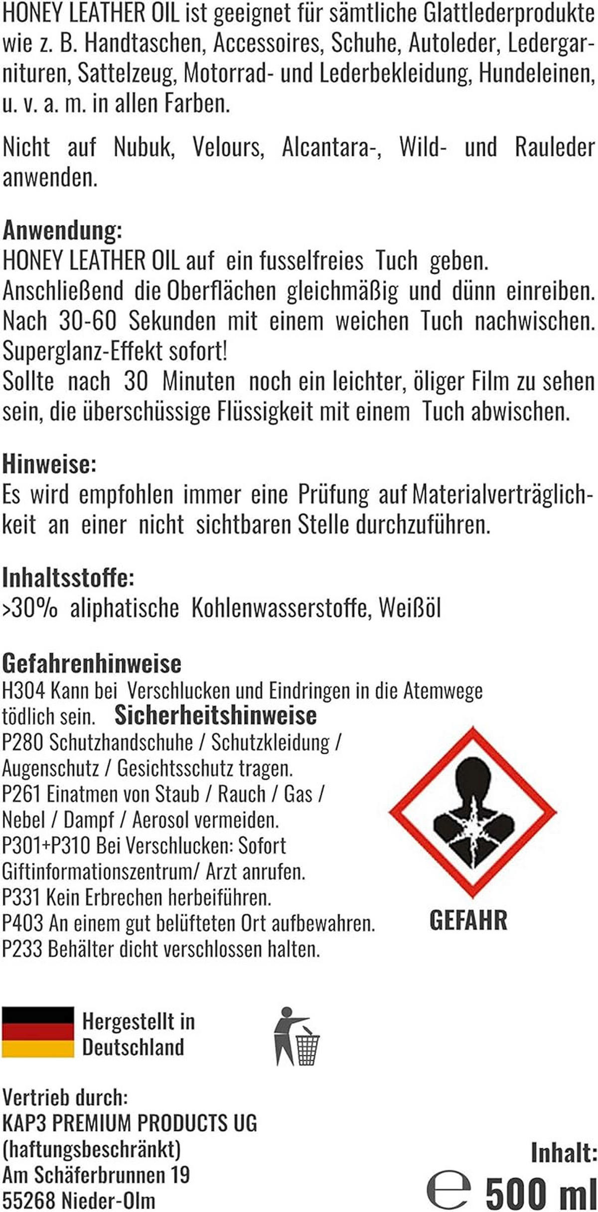 LEDERÖL - Basics, Kunststoff (500ml) - Urban Forest