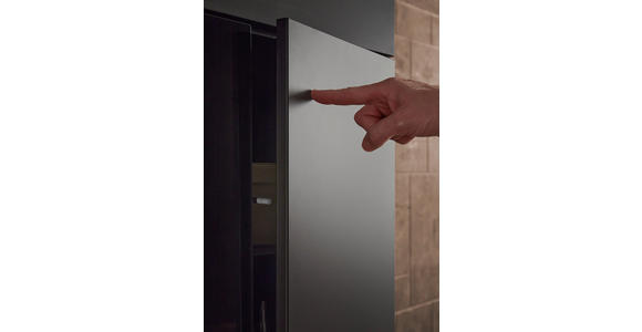 SIDEBOARD Mosel Weinschrank 125/120/58 cm  - Schwarz, KONVENTIONELL, Holzwerkstoff/Metall (125/120/58cm) - Carryhome