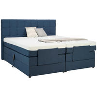 POSTELJA BOXSPRING 180 cm   x 200 cm  , tekstil modra  - modra/črna, Konvencionalno, umetna masa/tekstil (180/200cm) - Moderano
