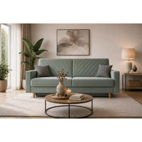 SCHLAFSOFA OSAKA in Mintgrün  - Schwarz/Weiß, Design, Holz/Kunststoff (230/96/97cm) - MID.YOU