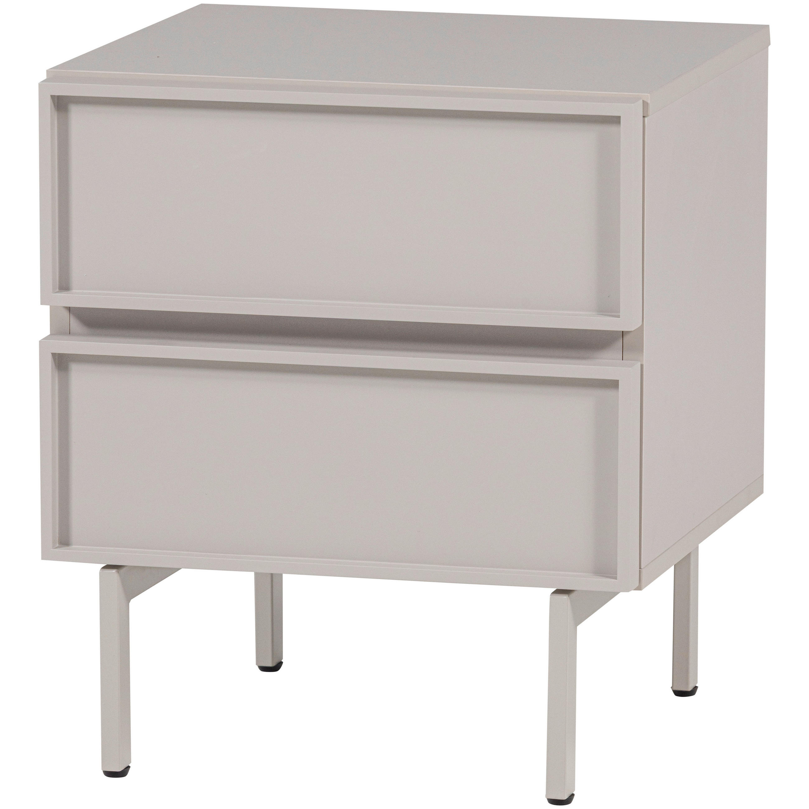 NACHTTISCH 45/51/42 cm  - Sandfarben, Design, Holzwerkstoff/Metall (45/51/42cm) - Livetastic