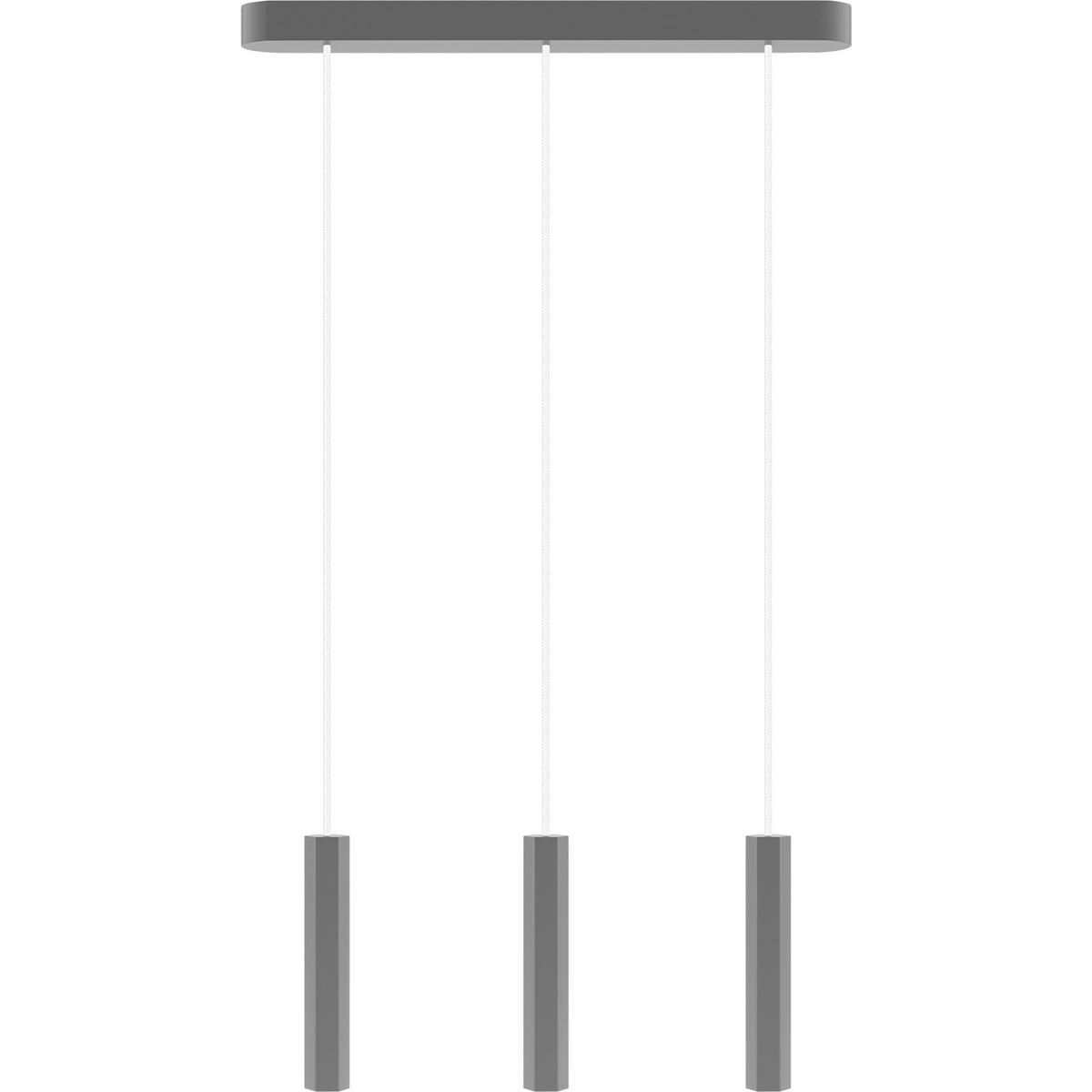 ZÁVĚSNÉ SVÍTIDLO, 52/3,4/150 cm  - šedá, Design, dřevo (52/3,4/150cm)