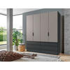 FALTTÜRENSCHRANK  in Graphitfarben, Grau, Sahara  - Schwarz/Graphitfarben, Design, Holzwerkstoff (200/216/58cm) - Boxxx