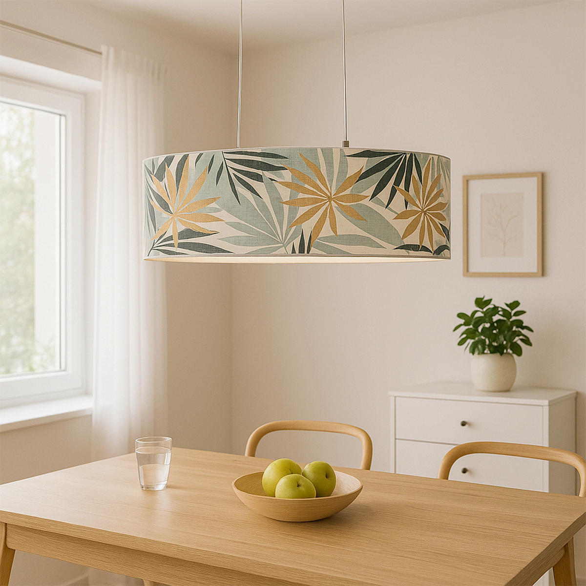 HÄNGELEUCHTE 80/30/110 cm  - Grau, Basics, Textil/Metall (80/30/110cm)