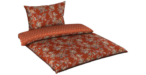 WENDEBETTWÄSCHE Satin 140/200 cm  - Rostfarben, KONVENTIONELL, Textil (140/200cm) - Esposa