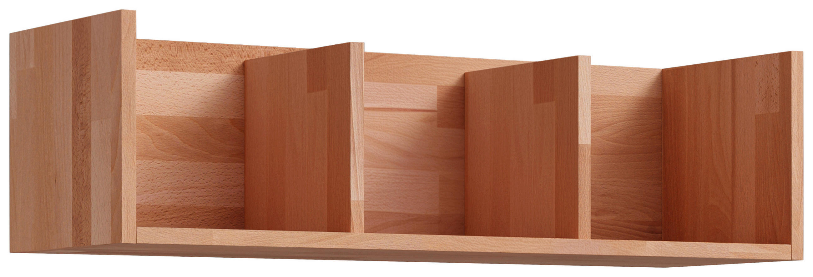 WANDREGAL 80/22/25 cm  - Kernbuche, Natur, Holz (80/22/25cm) - Linea Natura