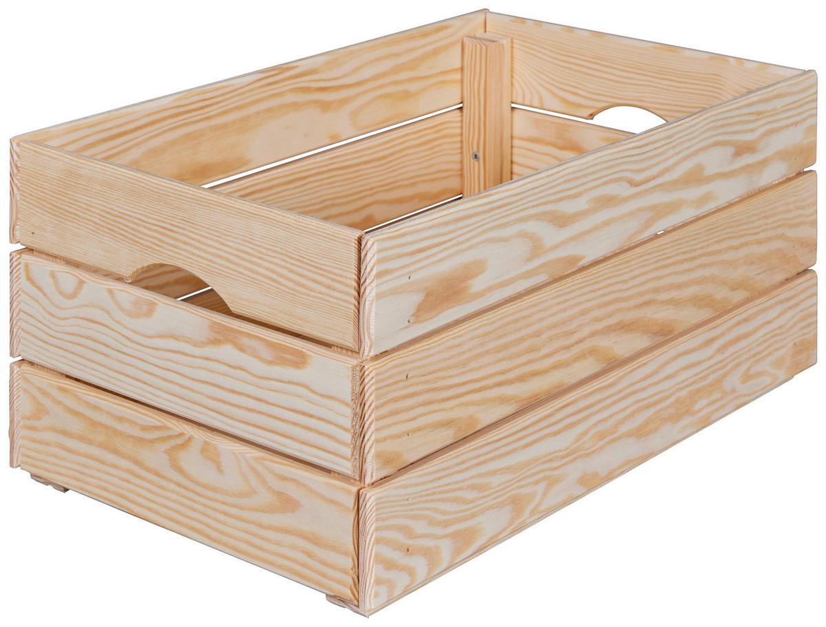 DEKOKISTE     - Naturfarben/Kieferfarben, Design, Holz (65/23/31cm) - Livetastic
