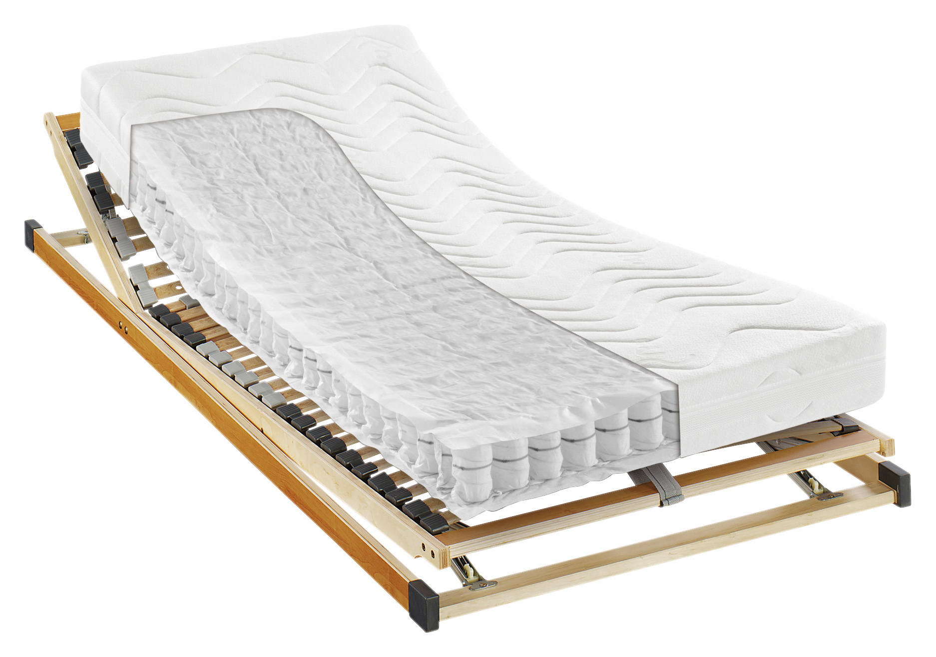MATRATZENSET 90/200 cm  - Eichefarben, Basics, Holz (90/200cm) - Sleeptex