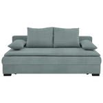 SCHLAFSOFA  in Samt Grau  - Schwarz/Grau, KONVENTIONELL, Kunststoff/Textil (207/94/90cm) - Venda