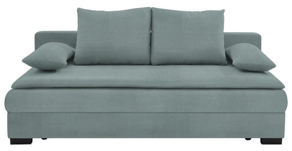 SCHLAFSOFA  in Samt Grau  - Schwarz/Grau, KONVENTIONELL, Kunststoff/Textil (207/94/90cm) - Venda