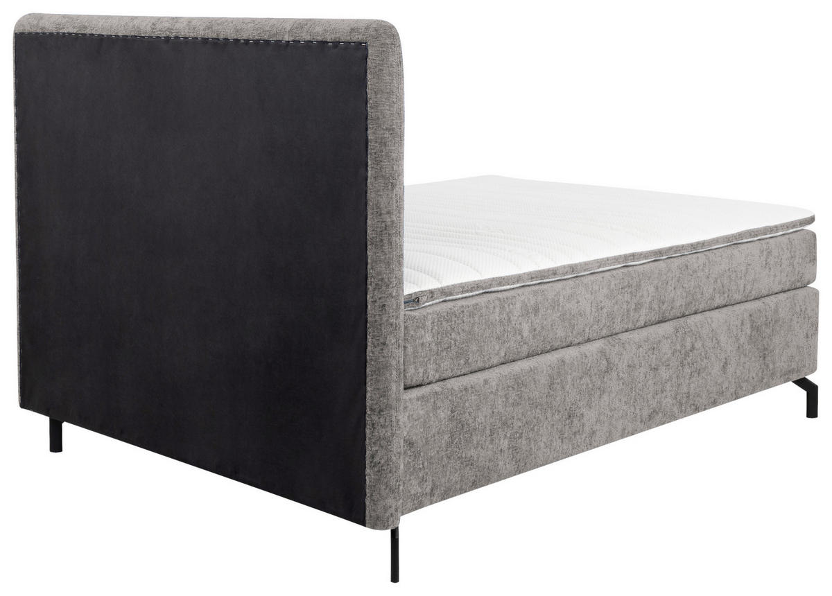 BOXSPRINGBETT 140/200 cm  in Grau  - Schwarz/Grau, Design, Textil/Metall (140/200cm) - Esposa