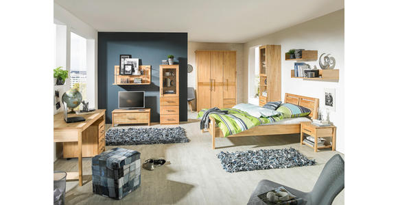 BETT 90/200 cm  in Erlefarben   - Erlefarben, Natur, Holz (90/200cm) - Linea Natura