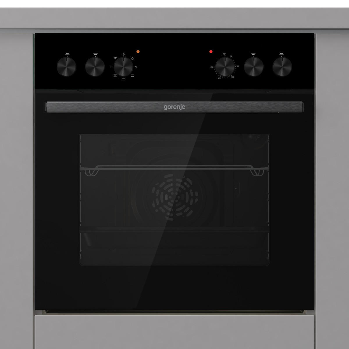 HERDSET BCA6715AO1BK+ECDA643SC  - Schwarz, Trend, Metall (59,5/59,5/53cm) - Gorenje