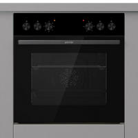 HERDSET BCA6715AO1BK+ECDA643SC  - Schwarz, Trend, Metall (59,5/59,5/53cm) - Gorenje