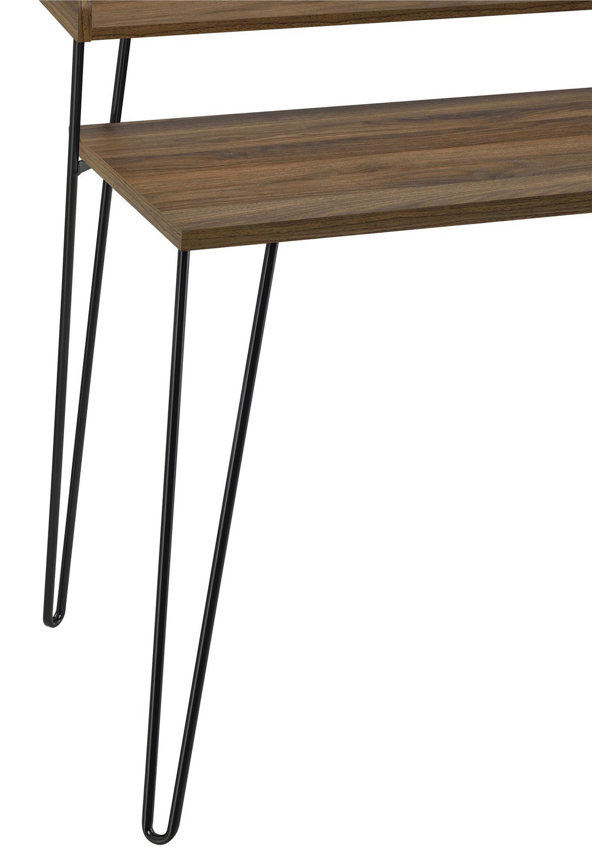 SCHREIBTISCH 112/60/89 cm  in Walnussfarben  - Walnussfarben/Schwarz, Design, Papier/Holzwerkstoff (112/60/89cm) - MID.YOU