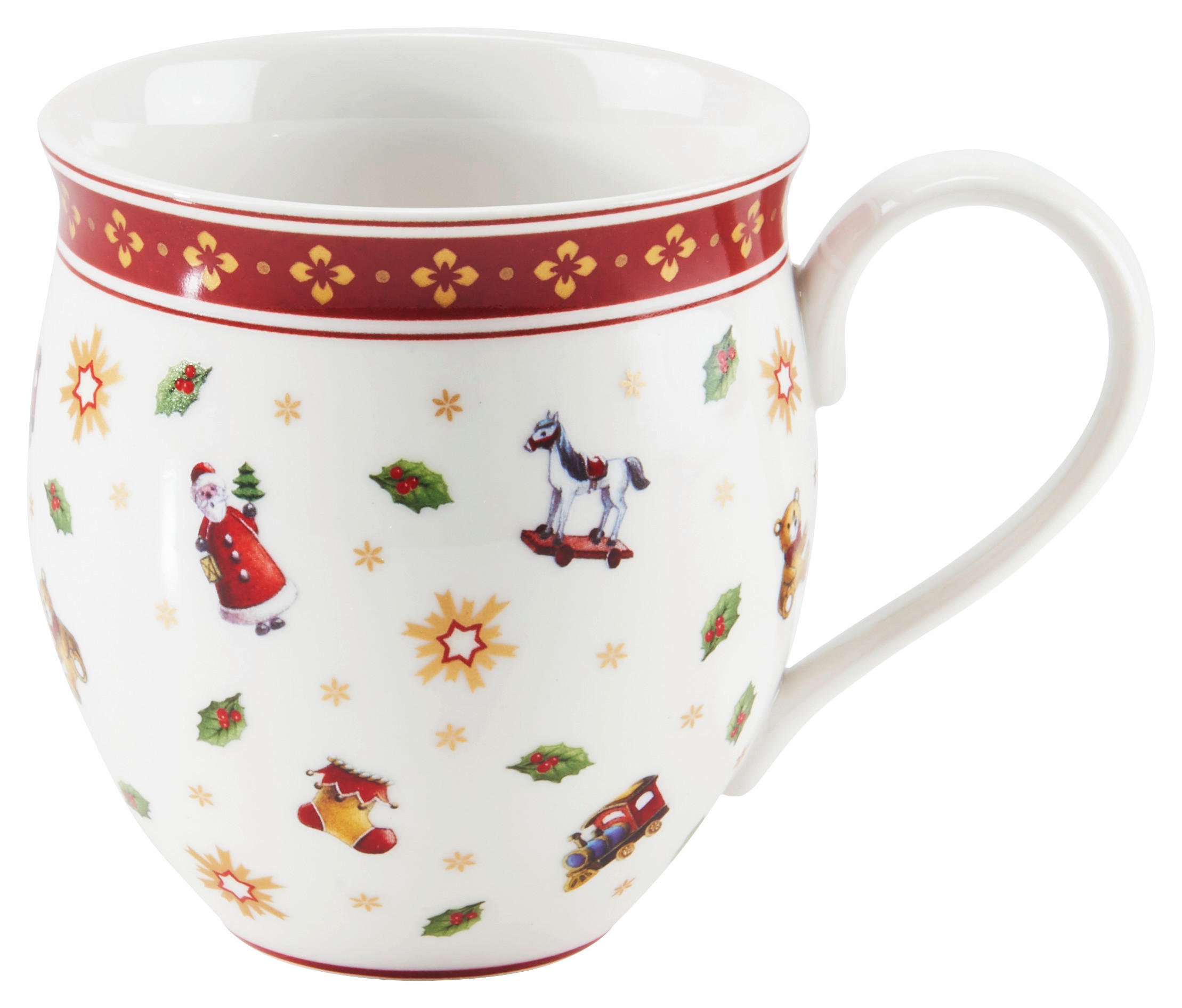 Villeroy & Boch Kaffeebecher Toy's Delight Grün, Mehrfarbig, Rot, Weiß