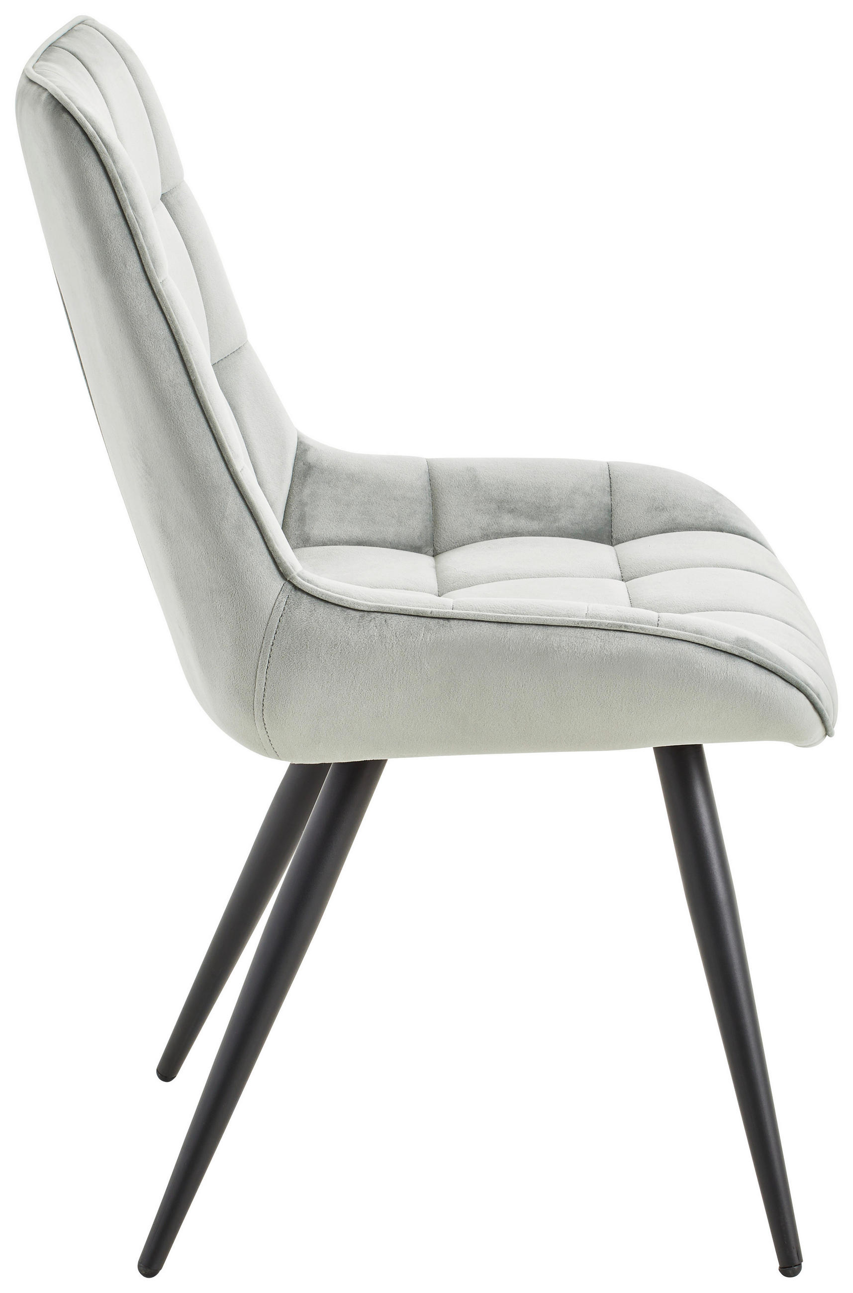 Thumbnail - Mid.you Stuhl, Grau, Schwarz, Metall, Textil, Rundrohr, 53.5x90x62 cm, Esszimmer, Stühle, Esszimmerstühle