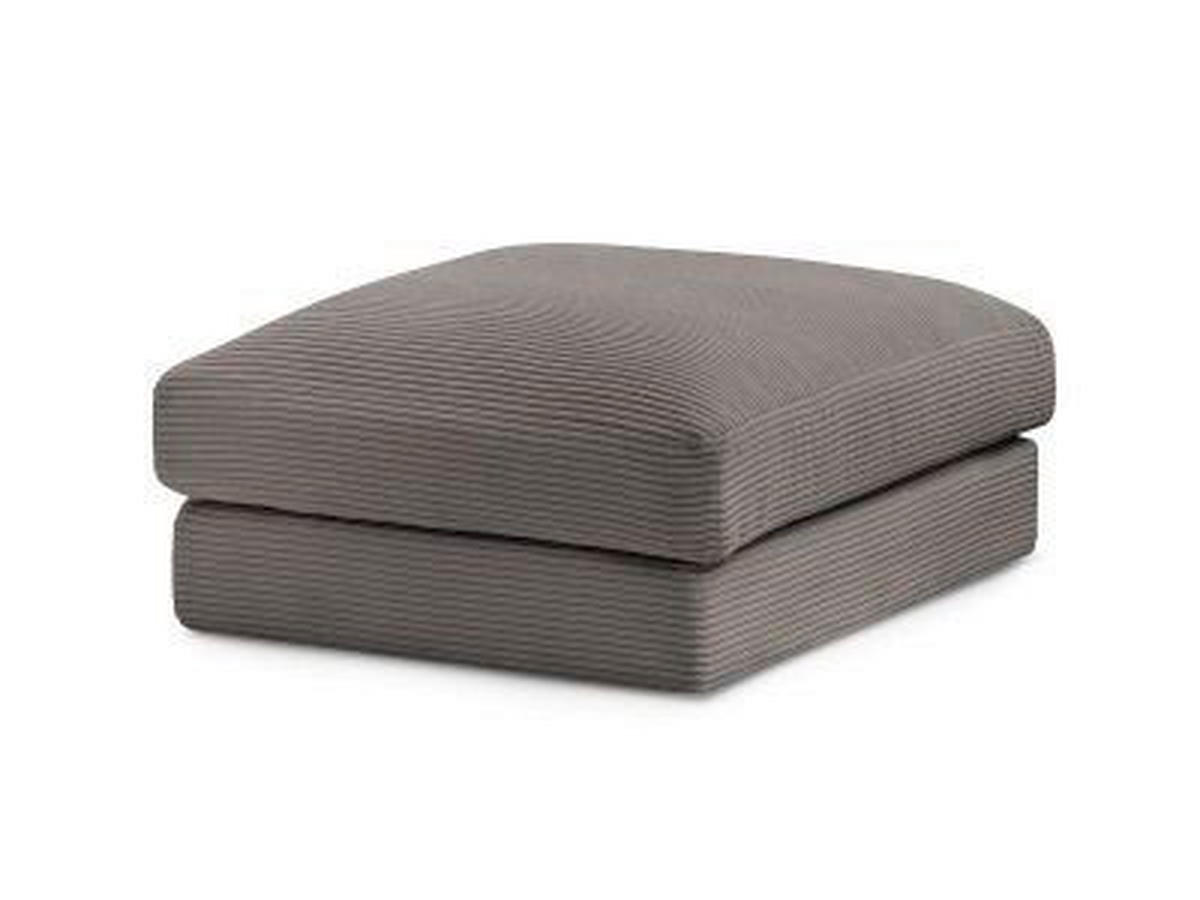 HOCKER LEONARD Cord Taupe  - Taupe/Schwarz, MODERN, Kunststoff/Textil (86/43/86cm)
