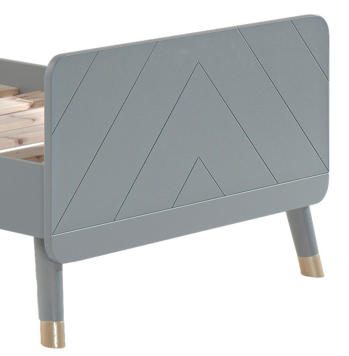 BETT 90/200 cm  in Grau  - Grau, KONVENTIONELL (90/200cm) - MID.YOU