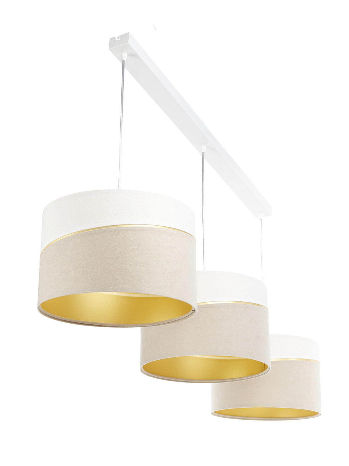 HÄNGELEUCHTE Swing 114/90 cm   - Beige/Goldfarben, Design, Kunststoff/Textil (114/90cm)