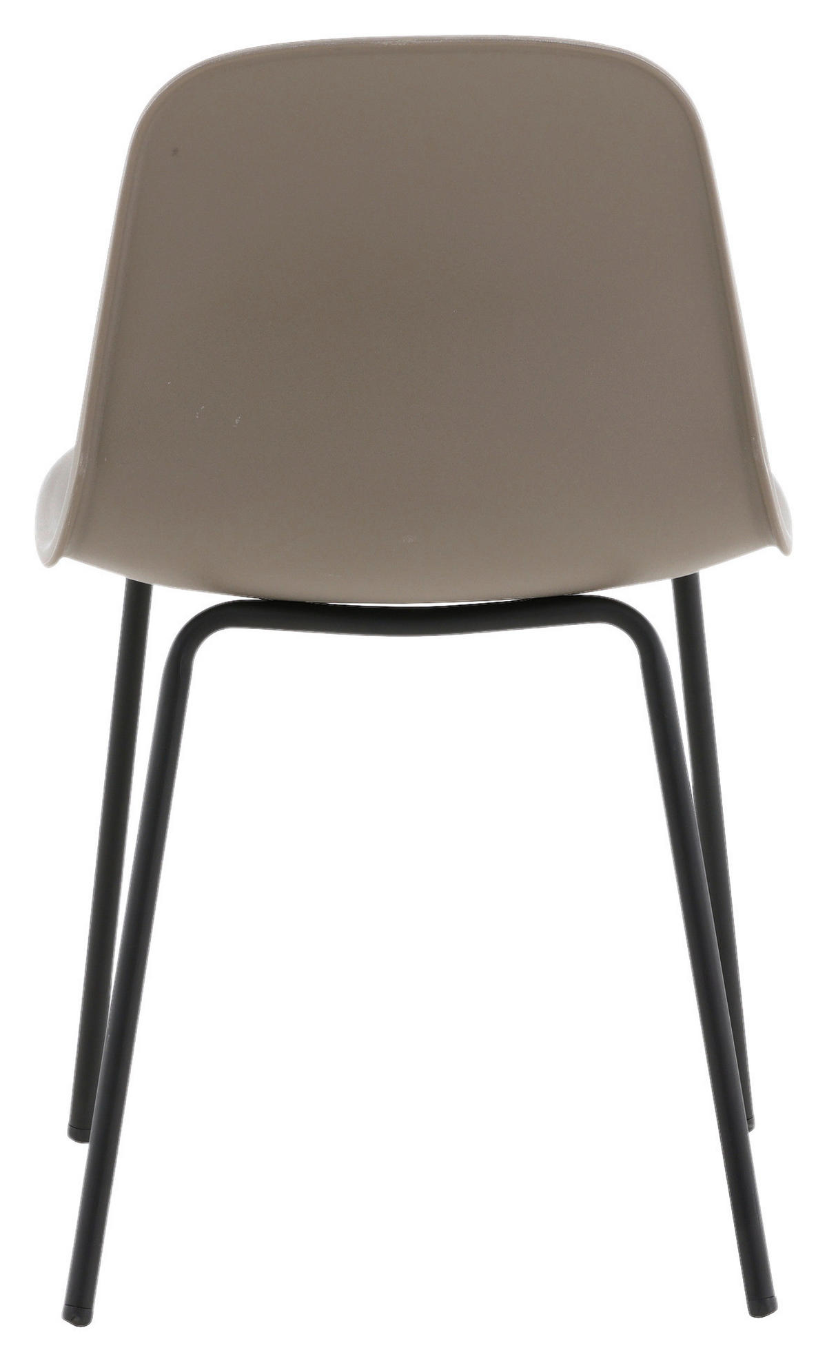 STUHL-SET 2 Stück  in Stahl matt  - Greige/Schwarz, Design, Kunststoff/Metall (49/82/48cm) - Livetastic