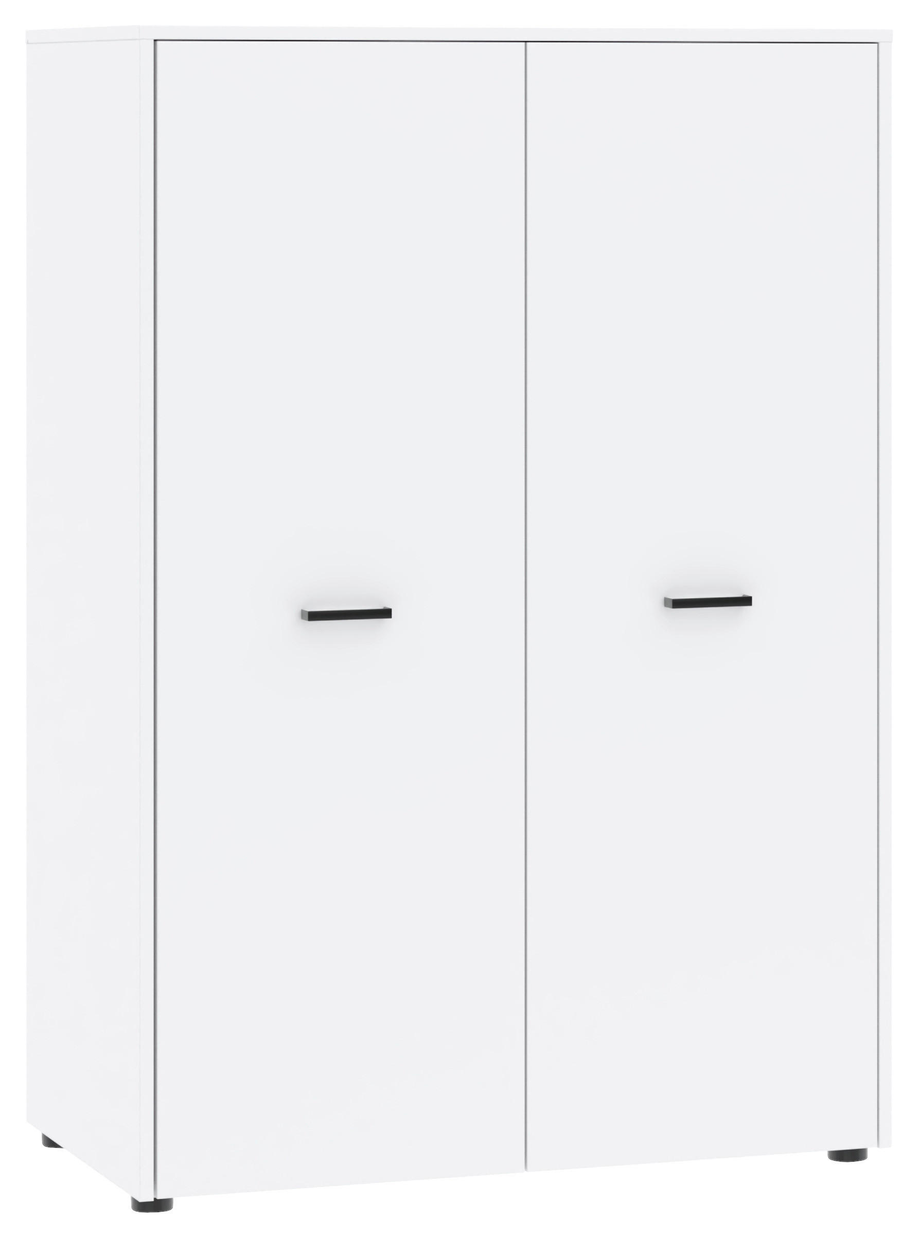 Drehtürschrank 90cm Kivo Weiß