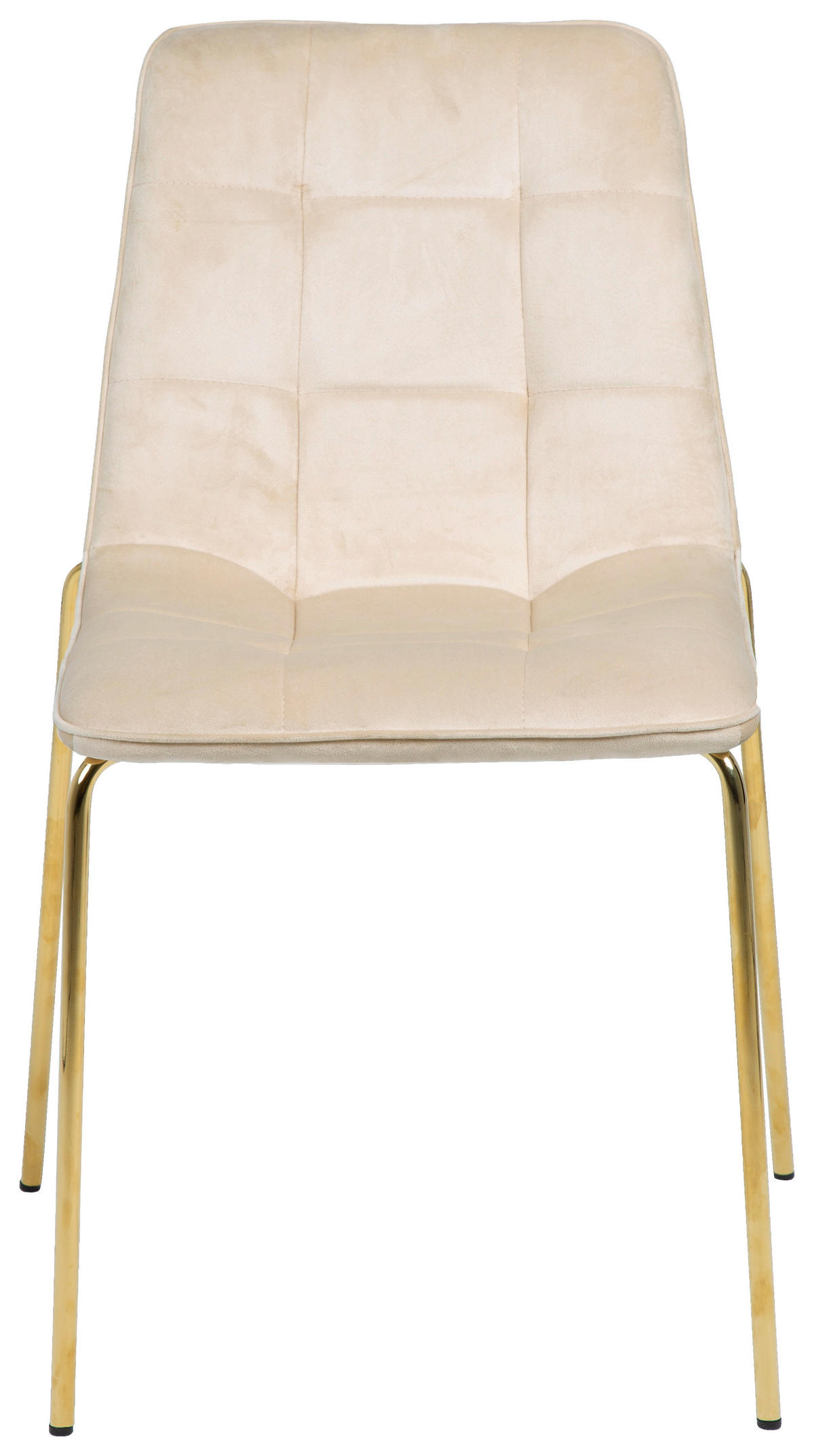 STUHL  in Eisen Samt  - Taupe/Goldfarben, Lifestyle, Holz/Textil (57/83/60cm) - MID.YOU