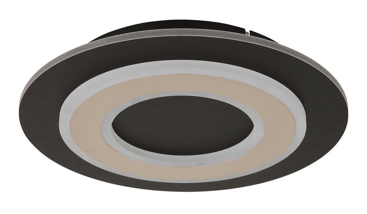 STROPNÉ LED SVIETIDLO, 32/5.5 cm  - čierna/biela, Konventionell, kov/kompozitné drevo (32/5.5cm) - Globo