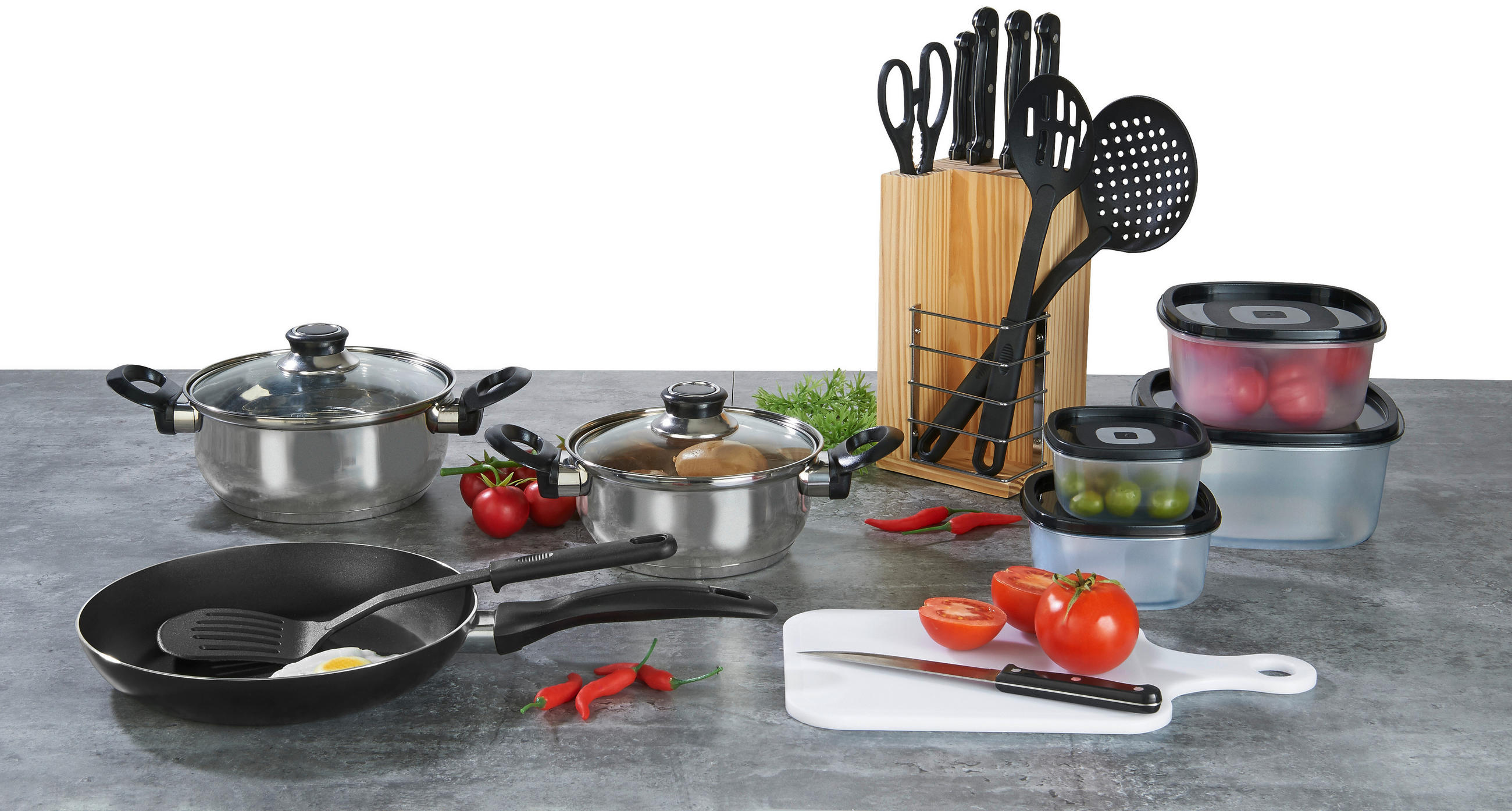 Küchen-starterset Kunststoff/ Metall, 18-Teilig