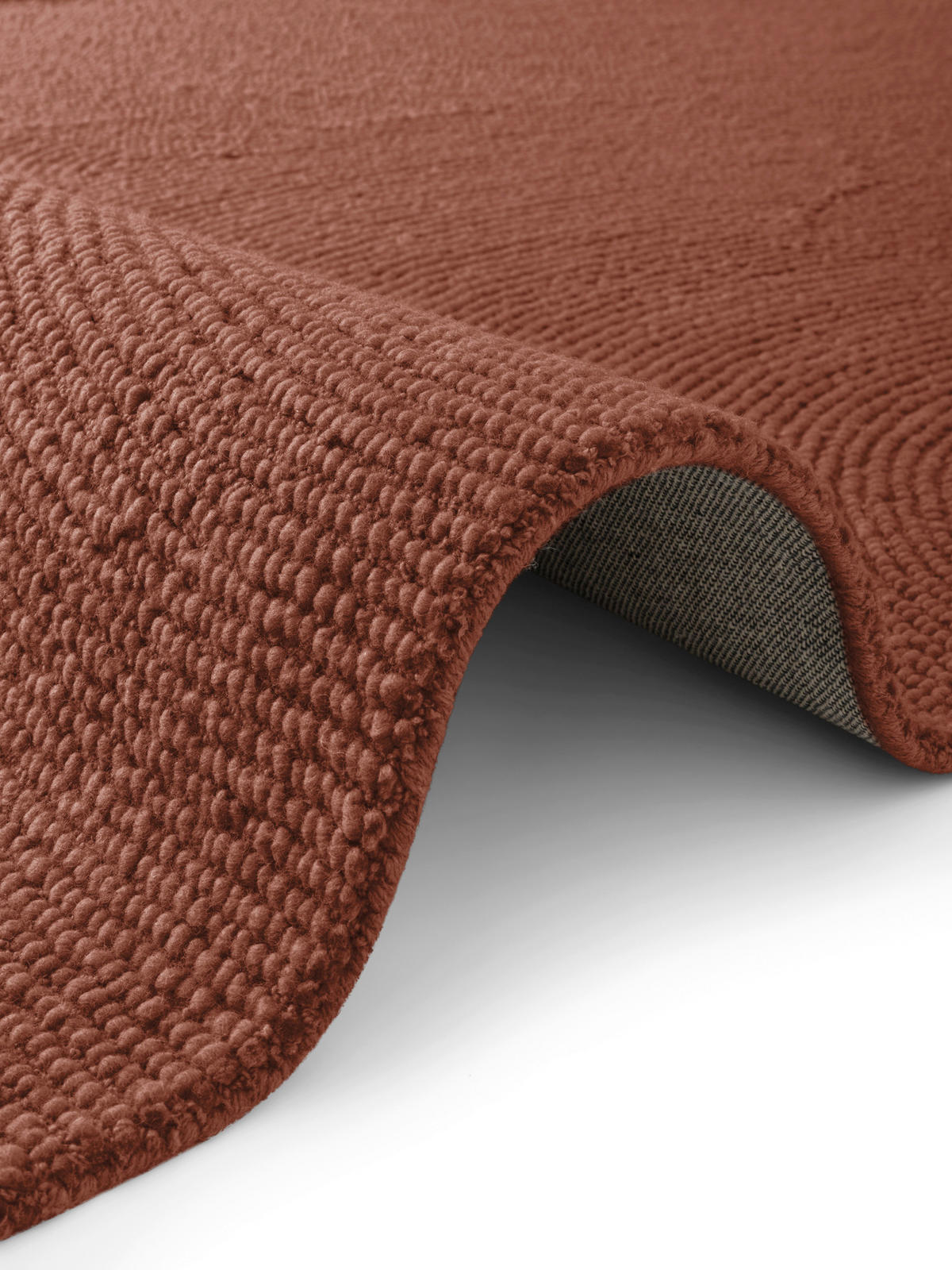 WOLLTEPPICH 200/300 cm Calmio Rotbraun rechteckig  - Rotbraun, Basics, Textil (200/300cm) - Hanse Home