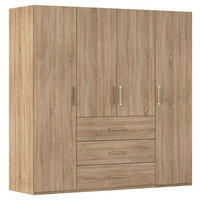DREHTÜRENSCHRANK 201/197/60 cm 4-türig Sonoma Eiche  - Sonoma Eiche, Design, Holzwerkstoff/Kunststoff (201/197/60cm) - Novel
