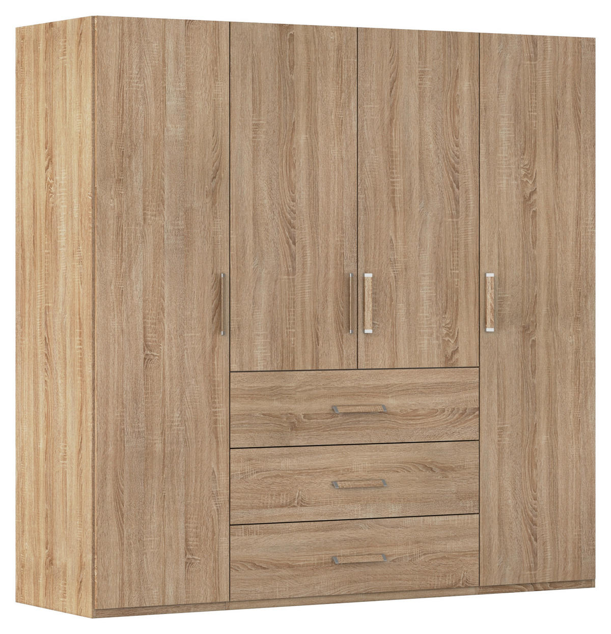 DREHTÜRENSCHRANK 201/197/60 cm 4-türig Sonoma Eiche  - Sonoma Eiche, Design, Holzwerkstoff/Kunststoff (201/197/60cm) - Novel