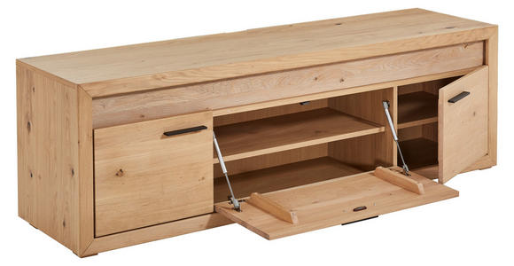 LOWBOARD  in 180/57/48 cm  - Schwarz, KONVENTIONELL, Holz/Holzwerkstoff (180/57/48cm) - Cantus
